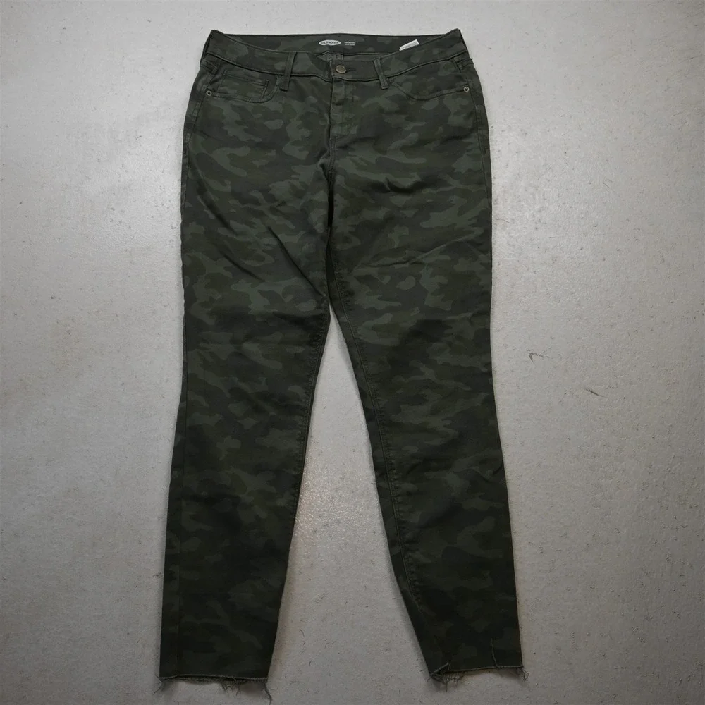 Old Navy 12 Rockstar Super Skinny Green Stretch Denim Womens Jeans